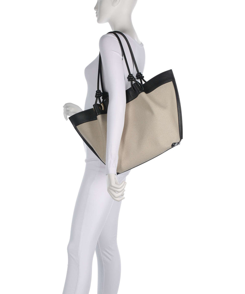 Coccinelle Finn Canvas Tote bag natural/noir