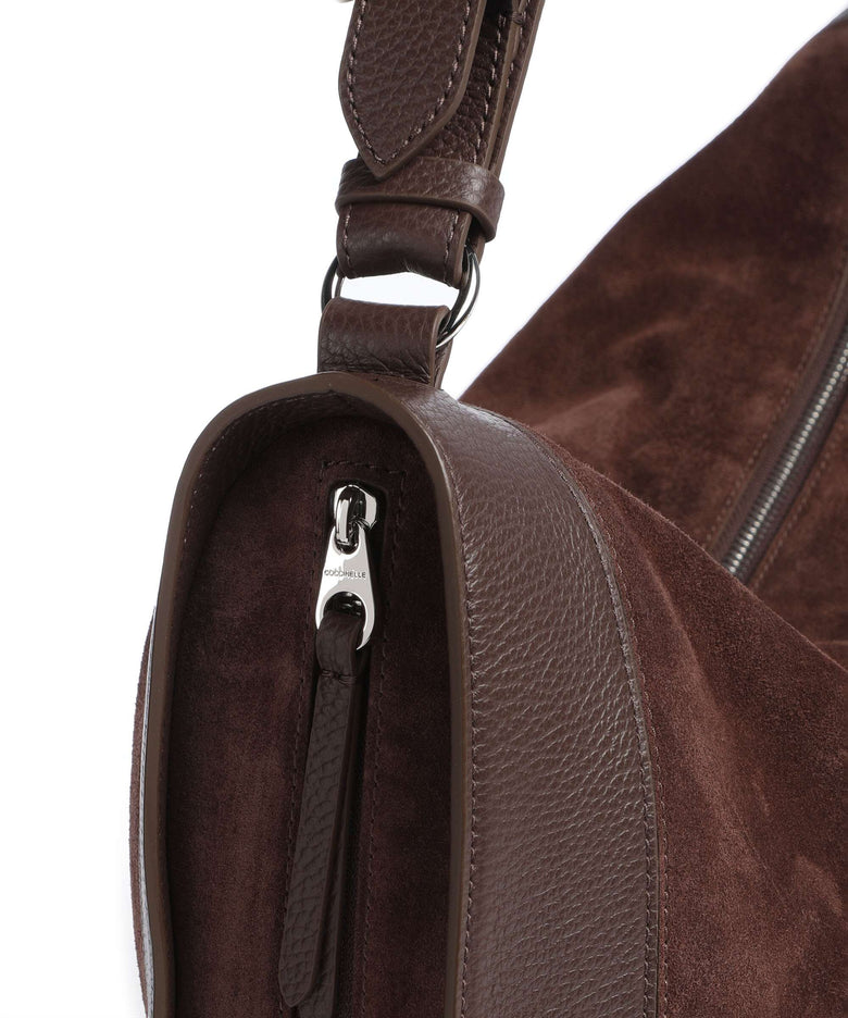 Coccinelle Elinor Suede Hobo bag brunette