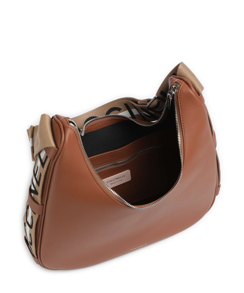 Coccinelle Raquel Hobo bag cognac/noir