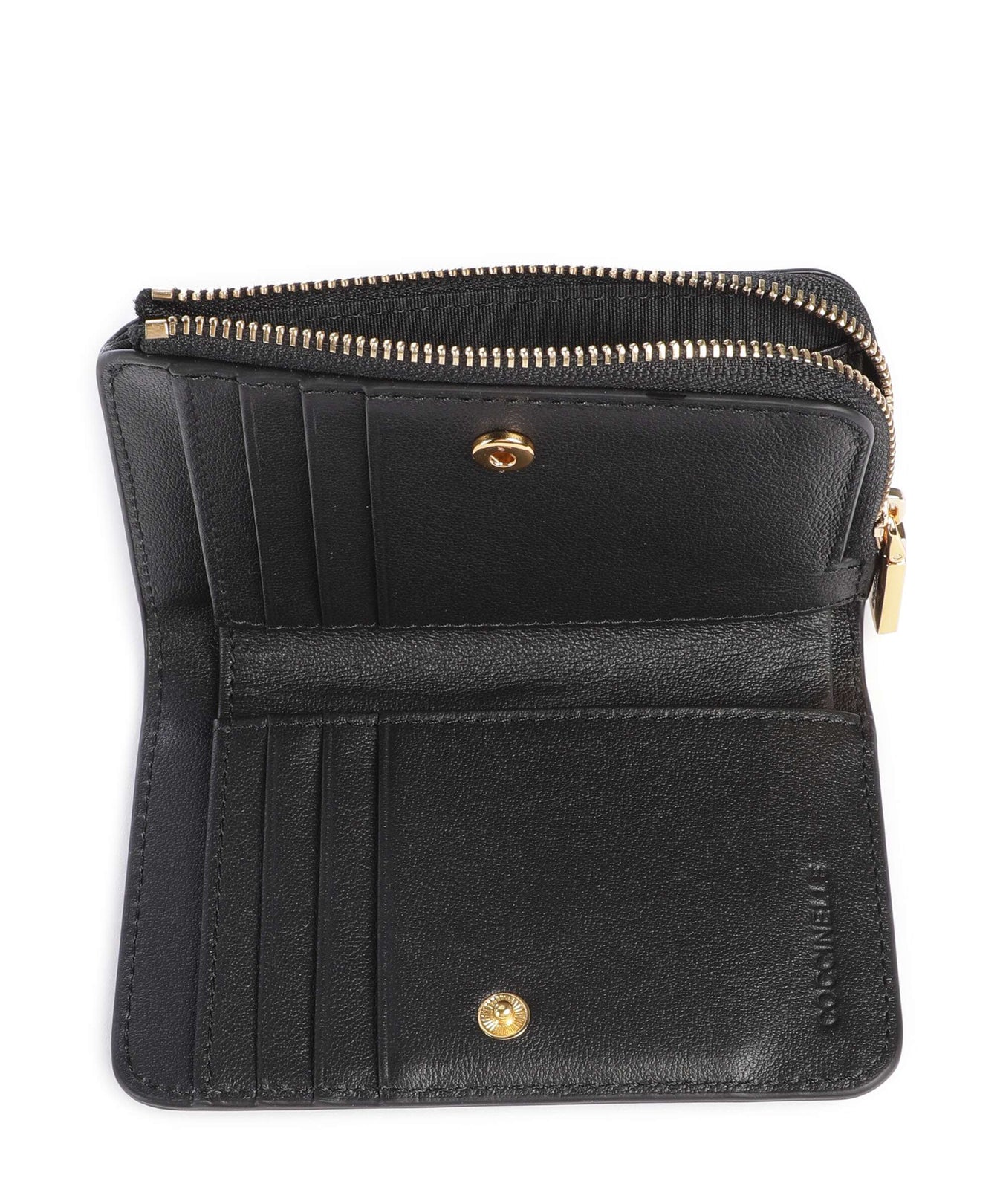 Coccinelle Metallic Shiny Wrinkled Wallet noir