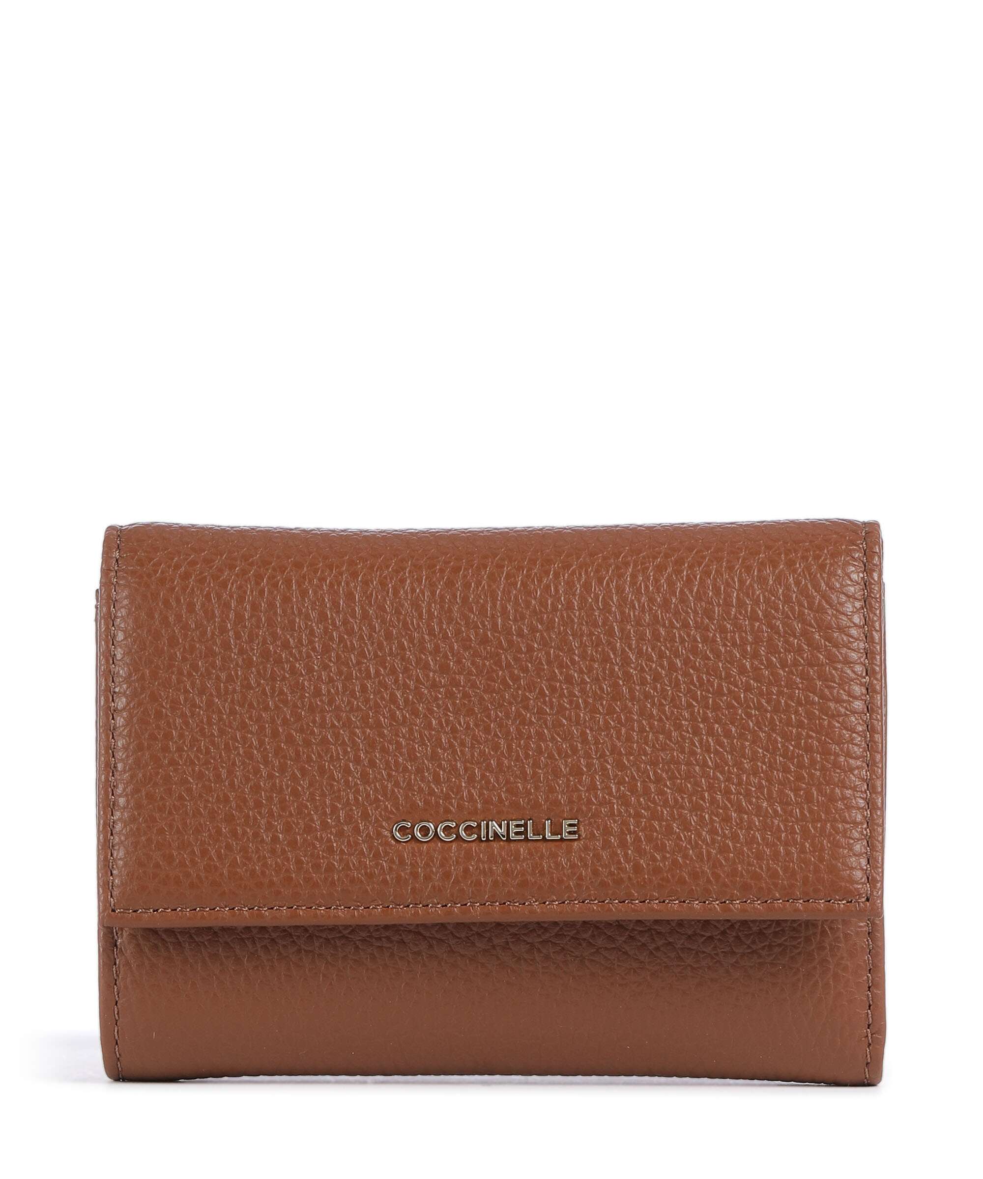 Coccinelle Metallic Soft RFID Wallet cognac