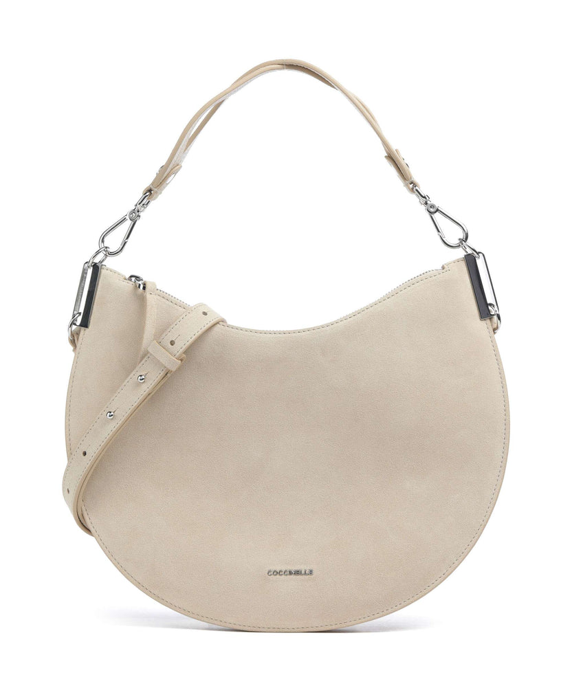 Coccinelle Sunup Suede Hobo bag sandshell