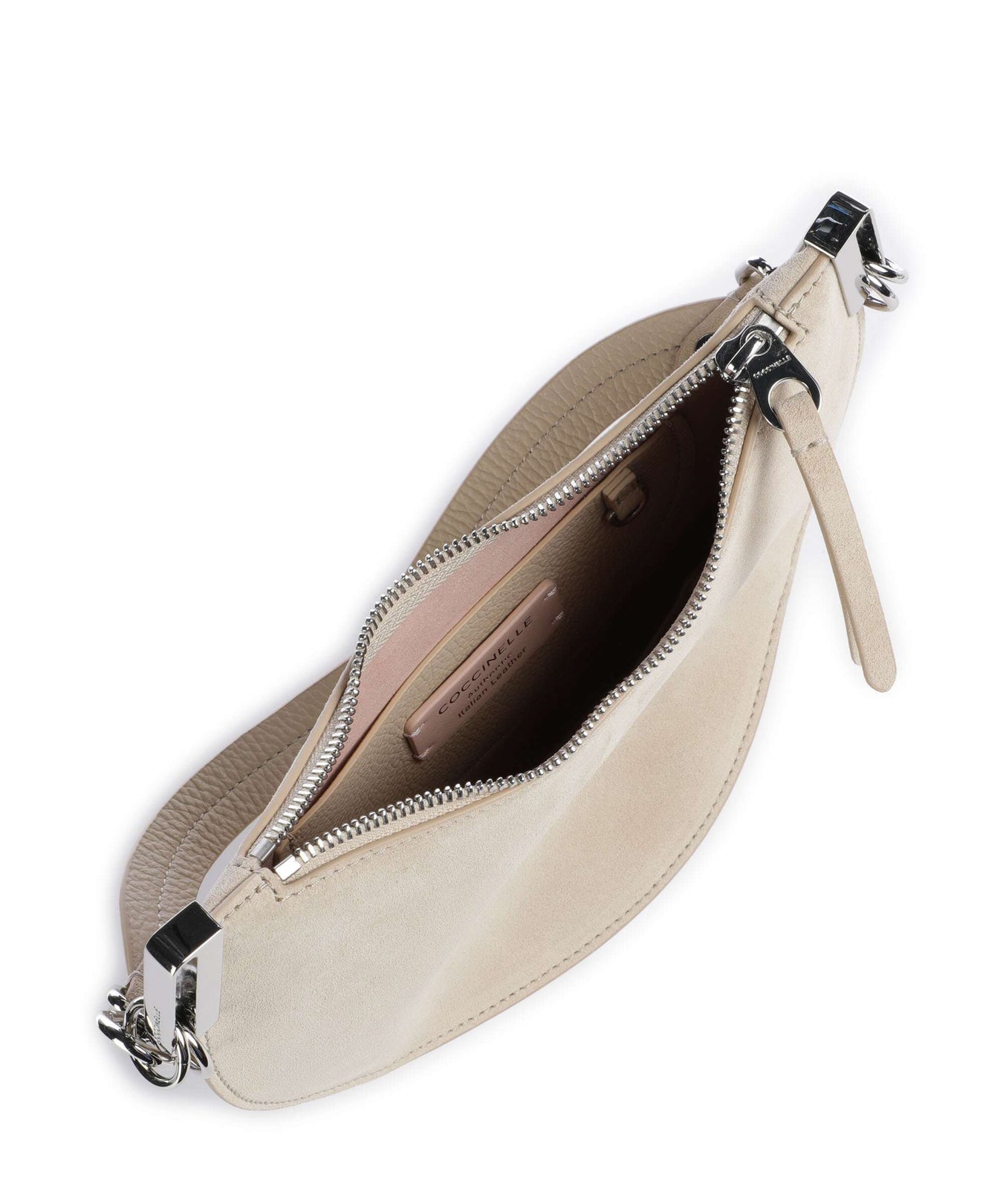 Coccinelle Sunup Suede Shoulder bag sandshell