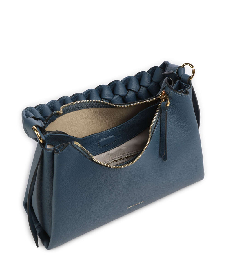 Coccinelle Boheme Grana Double Shoulder bag deep blue/sandshell