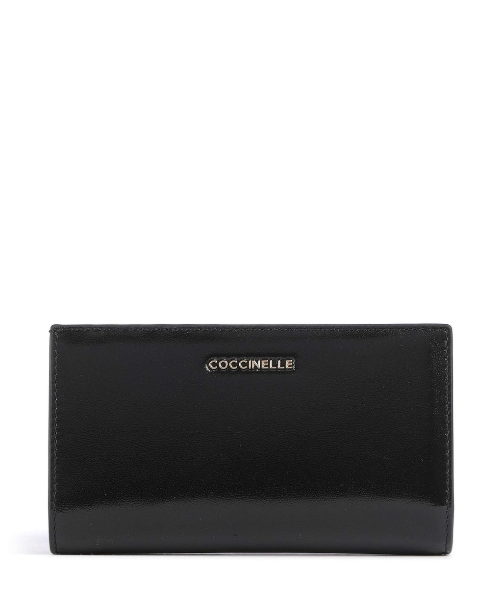 Coccinelle Metallic Shiny Smooth Wallet noir
