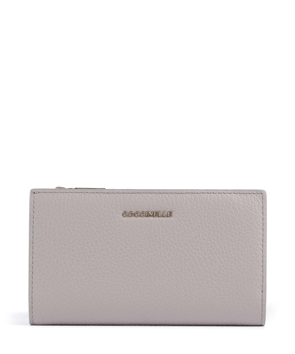 Coccinelle Metallic Soft RFID Wallet oyster
