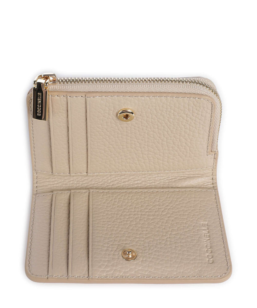 Coccinelle Metallic Soft Wallet sandshell