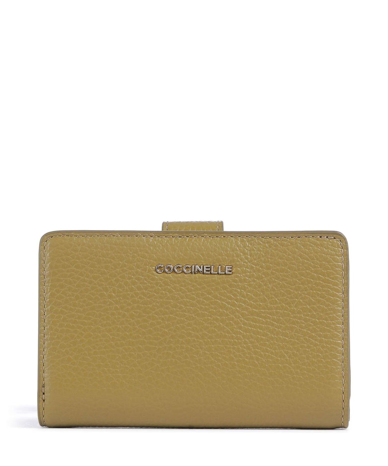 Coccinelle Metallic Soft Wallet seagrass