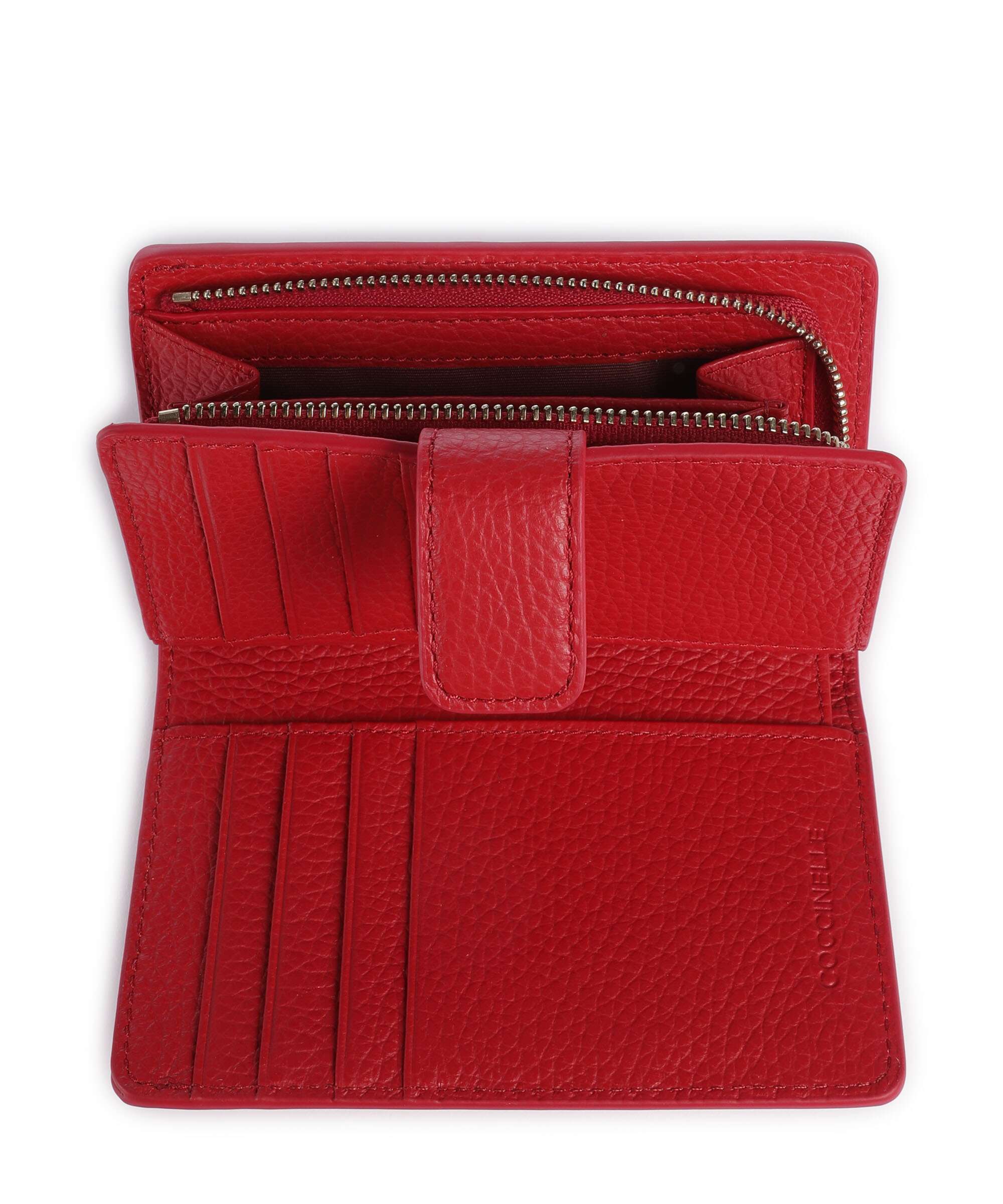 Coccinelle Metallic Soft Wallet scarlet