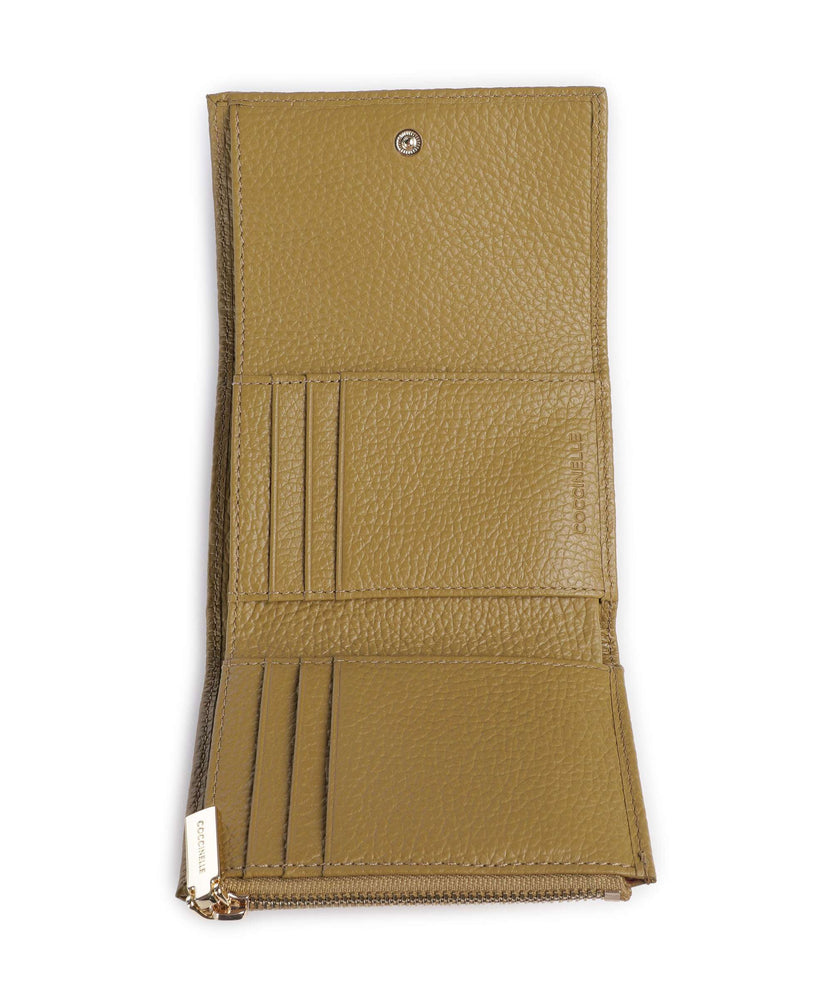 Coccinelle Metallic Soft RFID Wallet seagrass