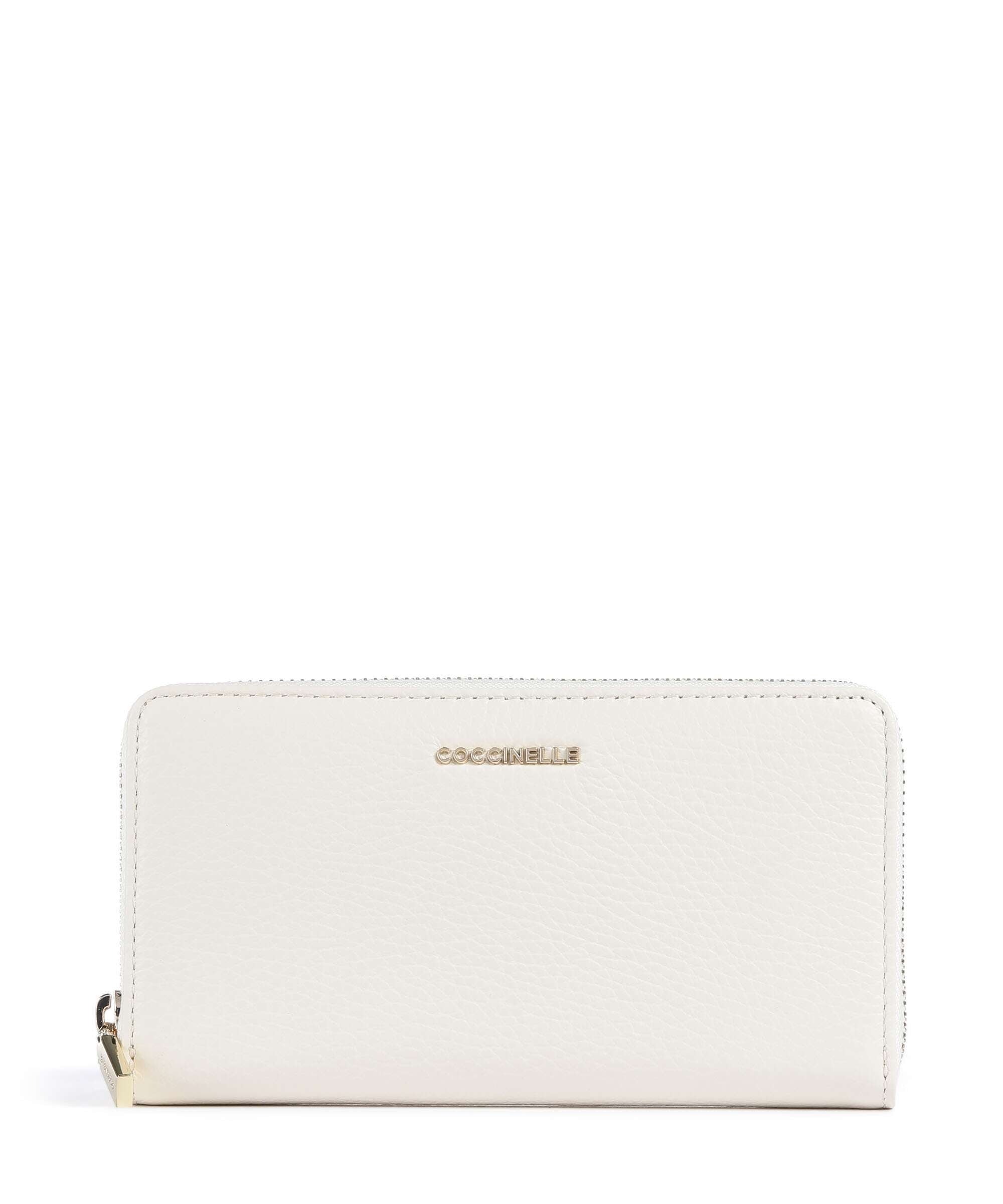 Coccinelle Metallic Soft RFID Wallet pearl