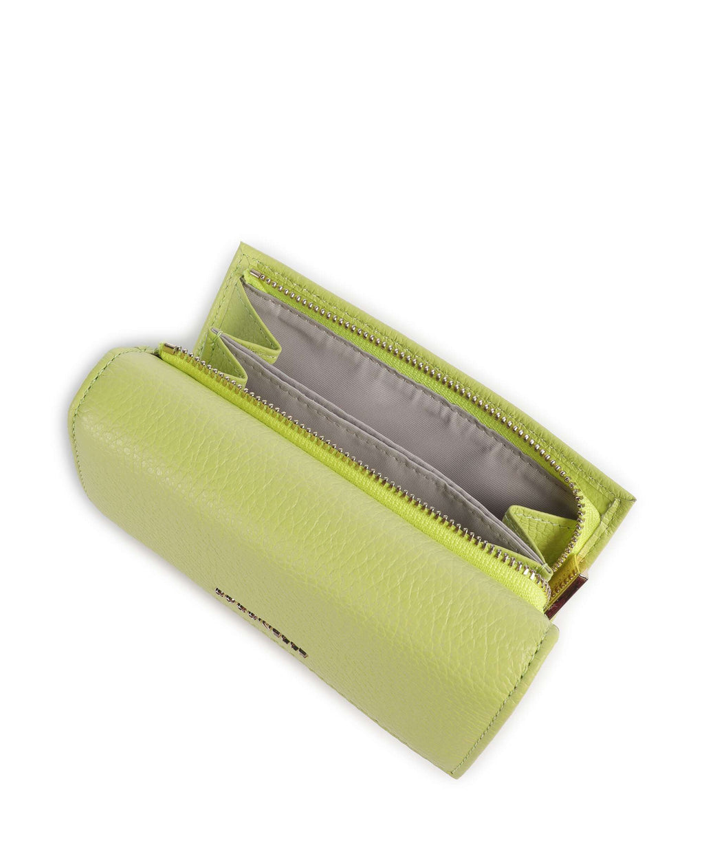 Coccinelle Metallic Soft Wallet green glow