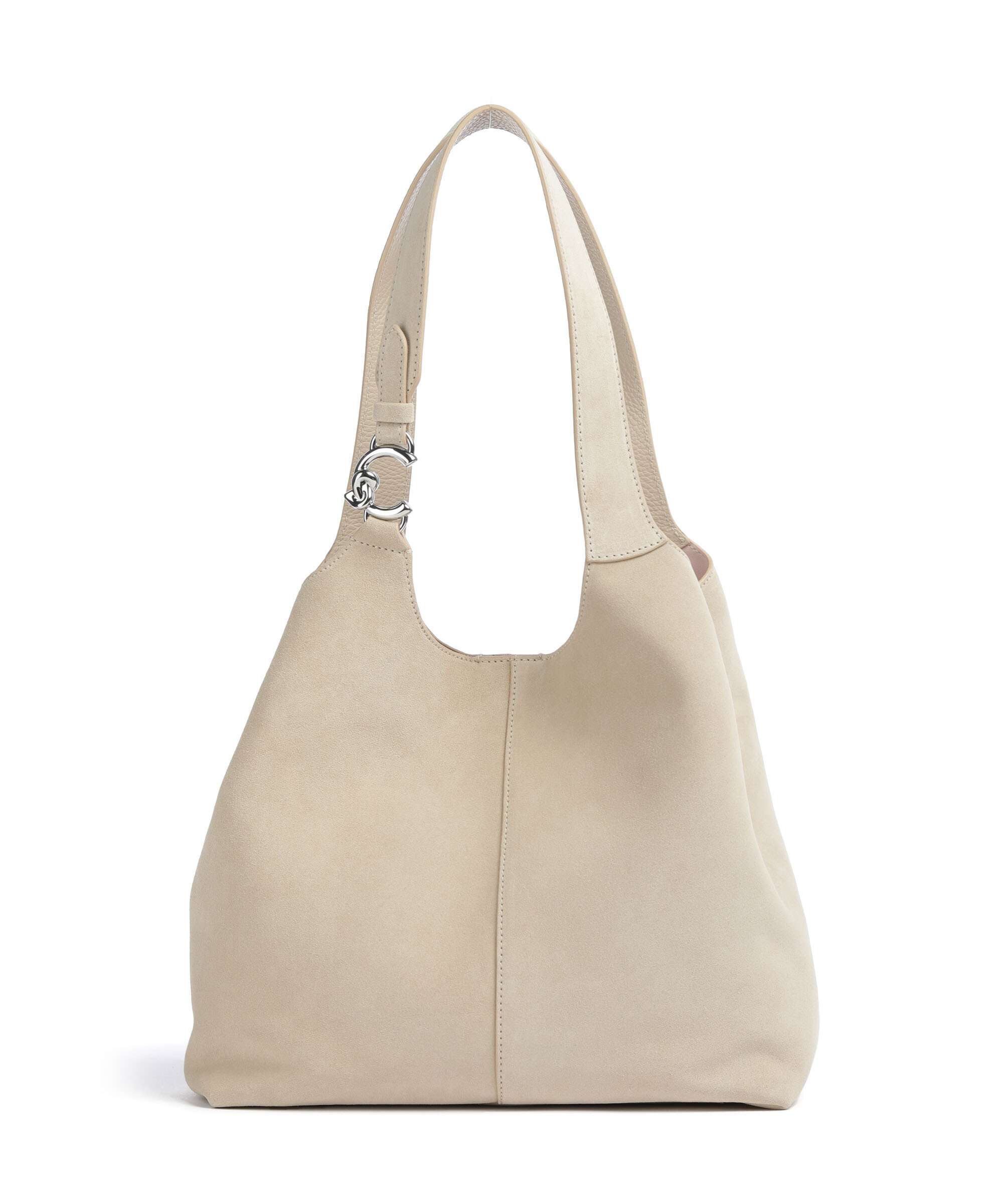 Coccinelle C-Easy Suede Hobo bag sandshell