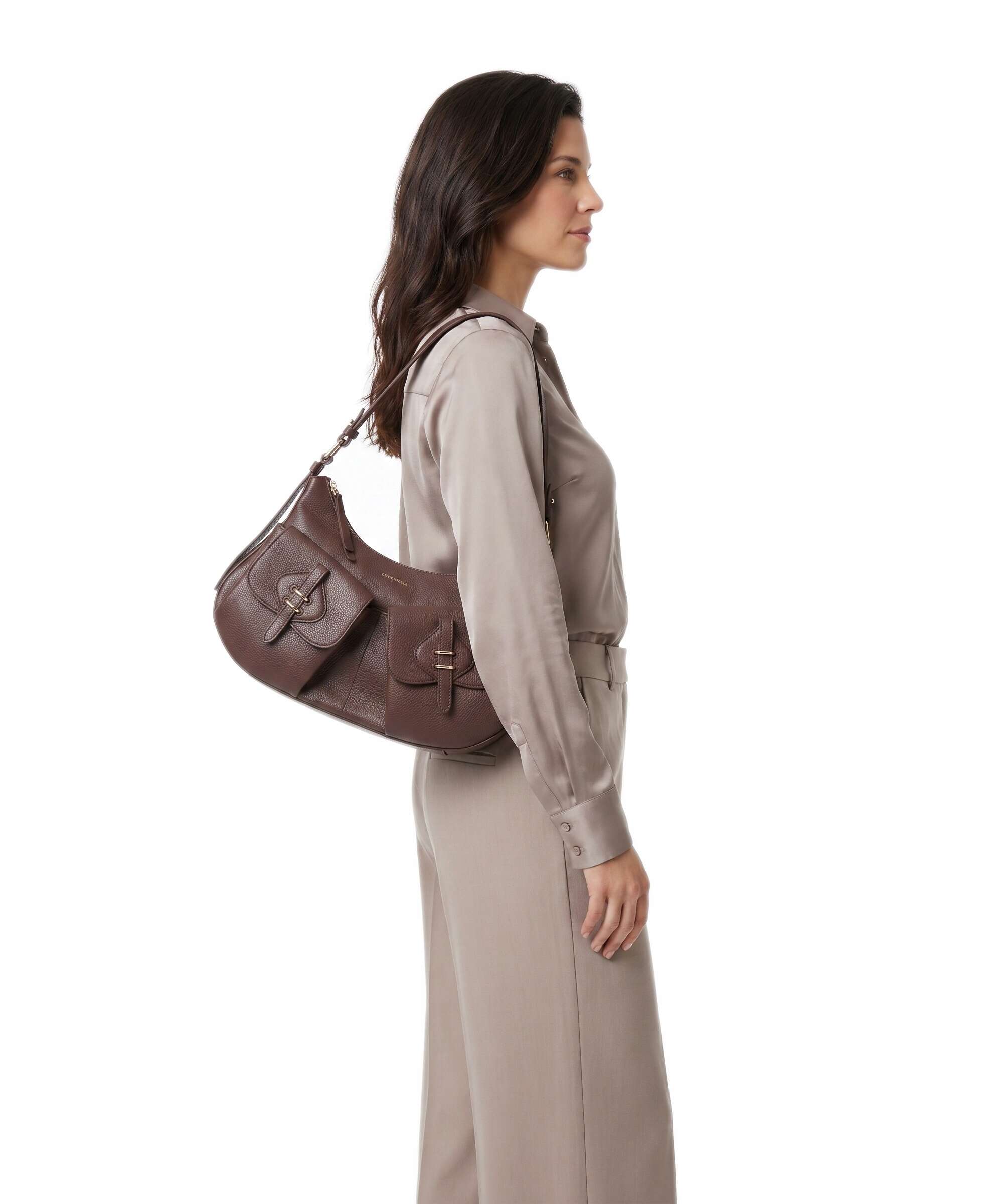 Coccinelle Mavery Pocket Hobo bag berry