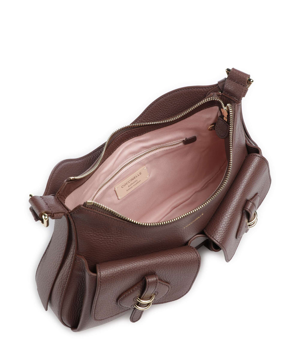 Coccinelle Mavery Pocket Hobo bag berry