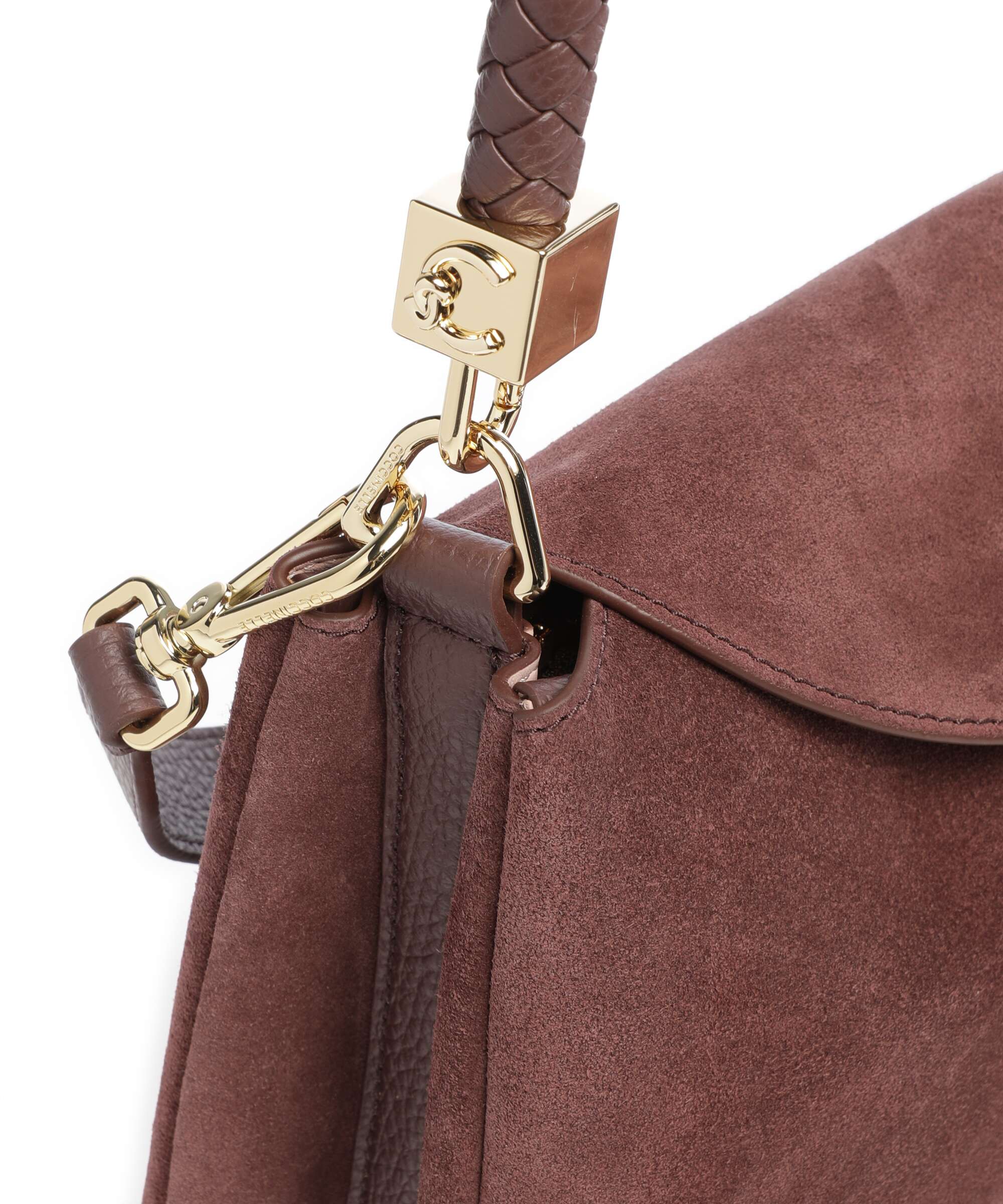 Coccinelle Tiggy Suede Shoulder bag berry