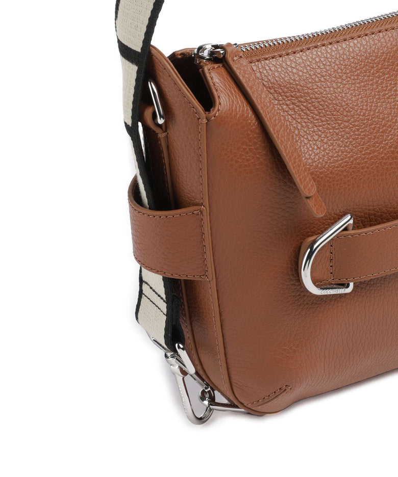 Coccinelle Gretel Ribbon Crossbody bag cognac