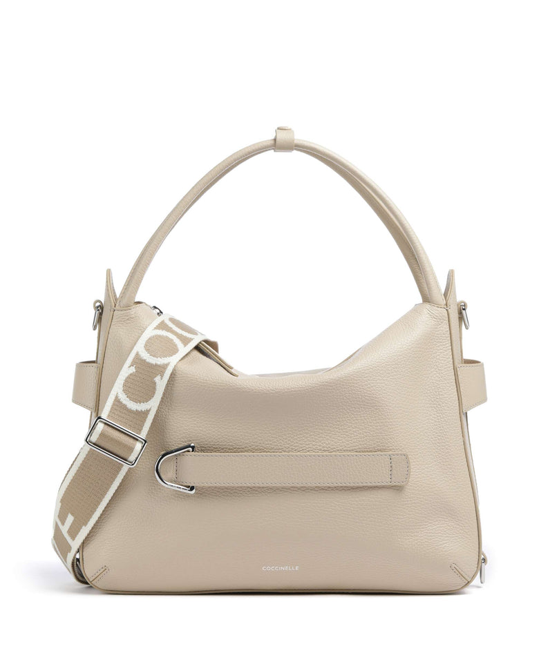 Coccinelle Gretel Ribbon Hobo bag sandshell