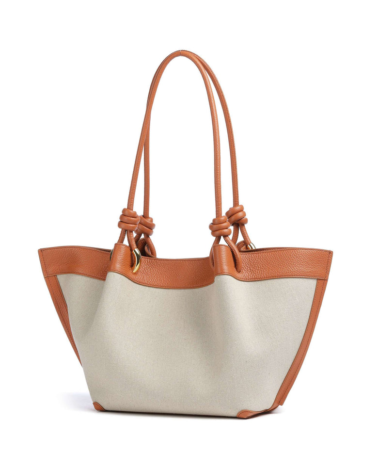 Coccinelle Finn Canvas Hobo bag natural/crab