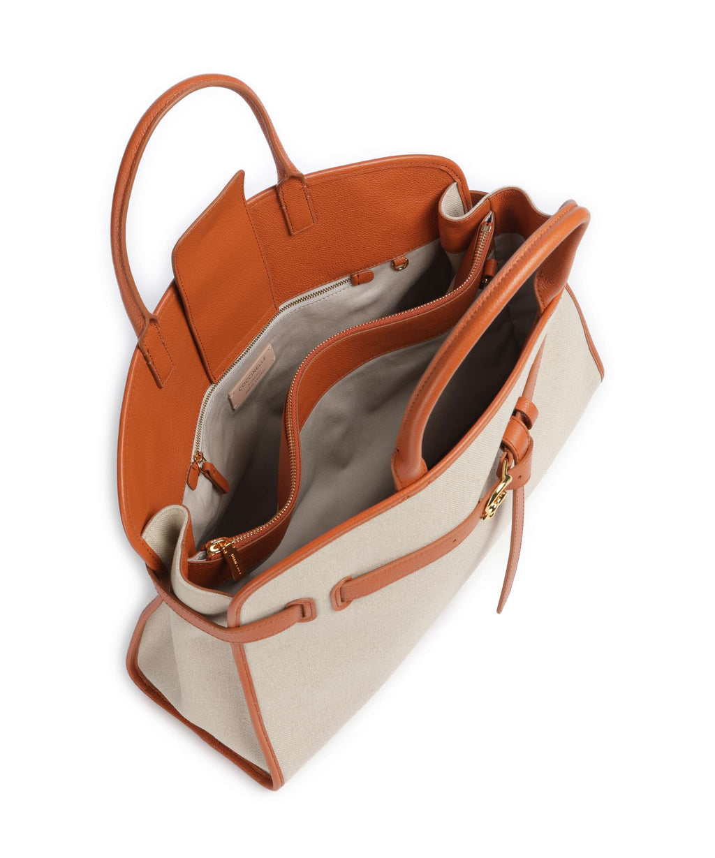 Coccinelle Sabine Canvas Handbag natural/crab