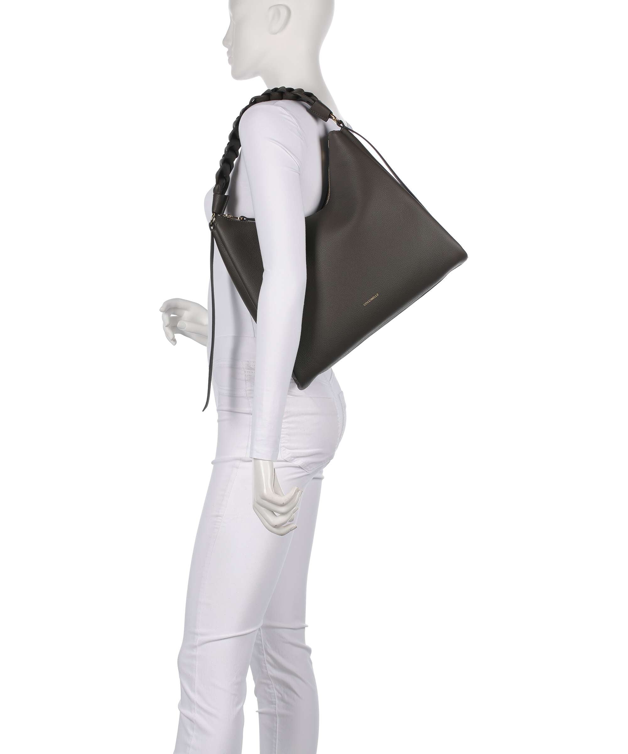 Coccinelle Boheme Grana Double Hobo bag fango/honey