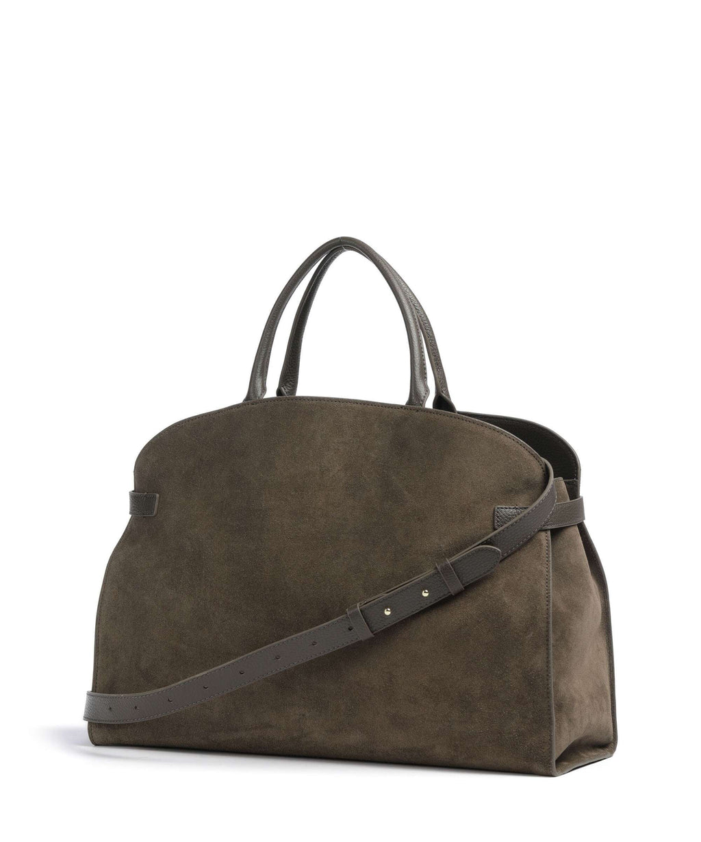 Coccinelle Sabine Suede Handbag fango