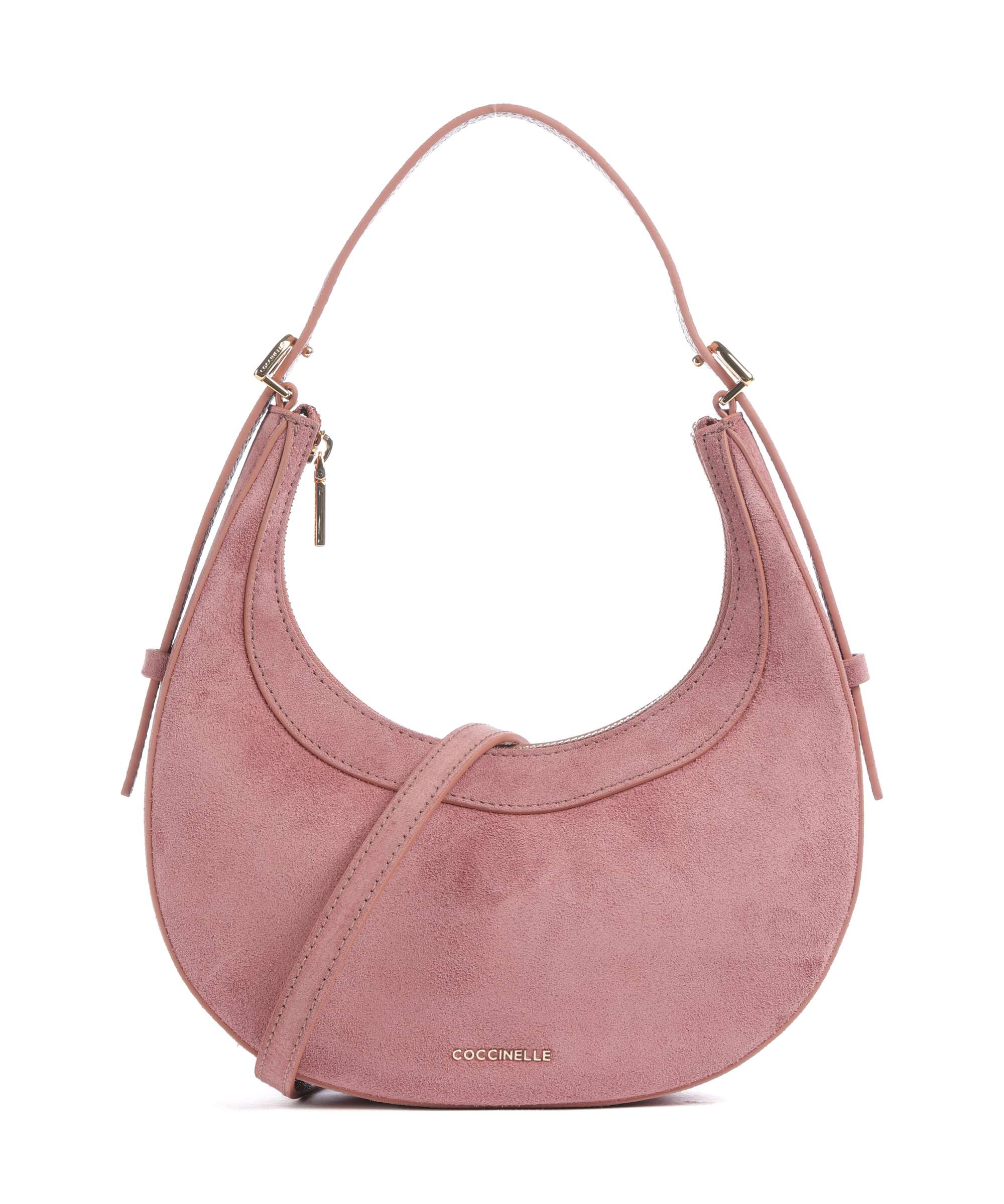 Coccinelle Whisper Suede Shoulder bag winter rose