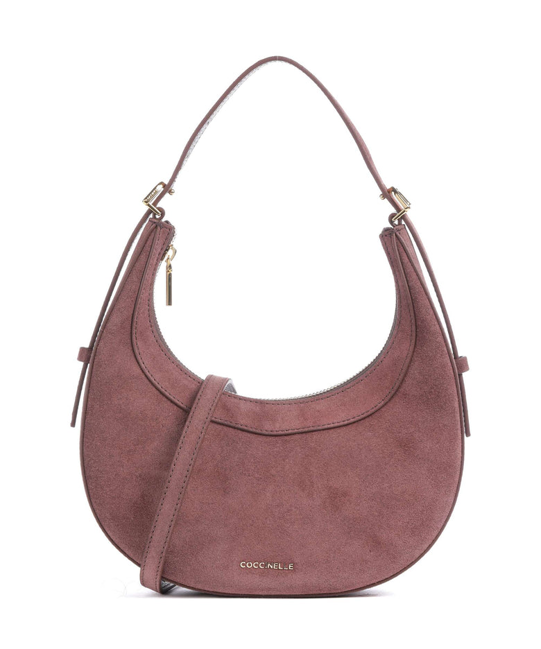 Coccinelle Whisper Suede Shoulder bag berry