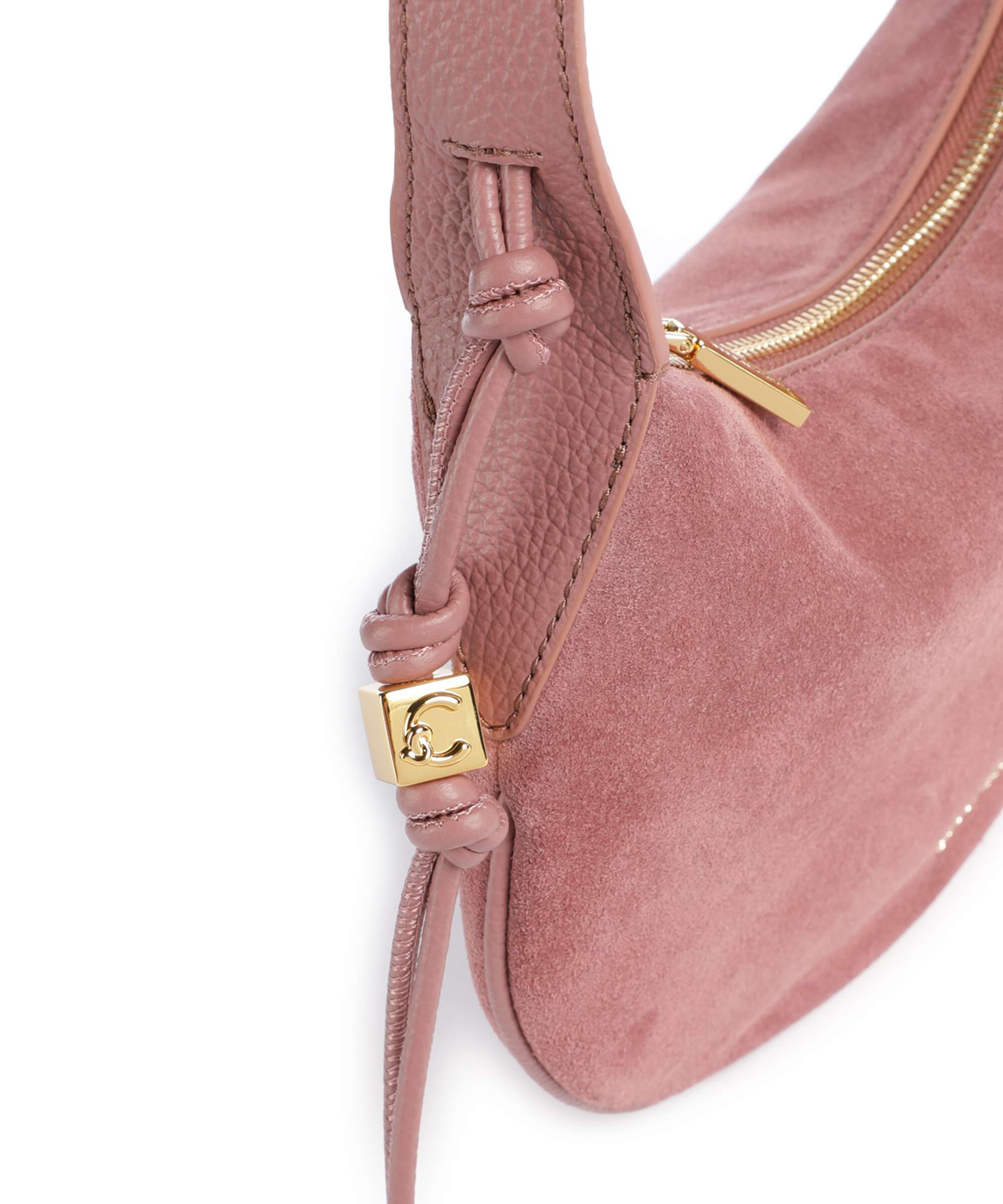 Coccinelle Thess Suede Hobo bag winter rose