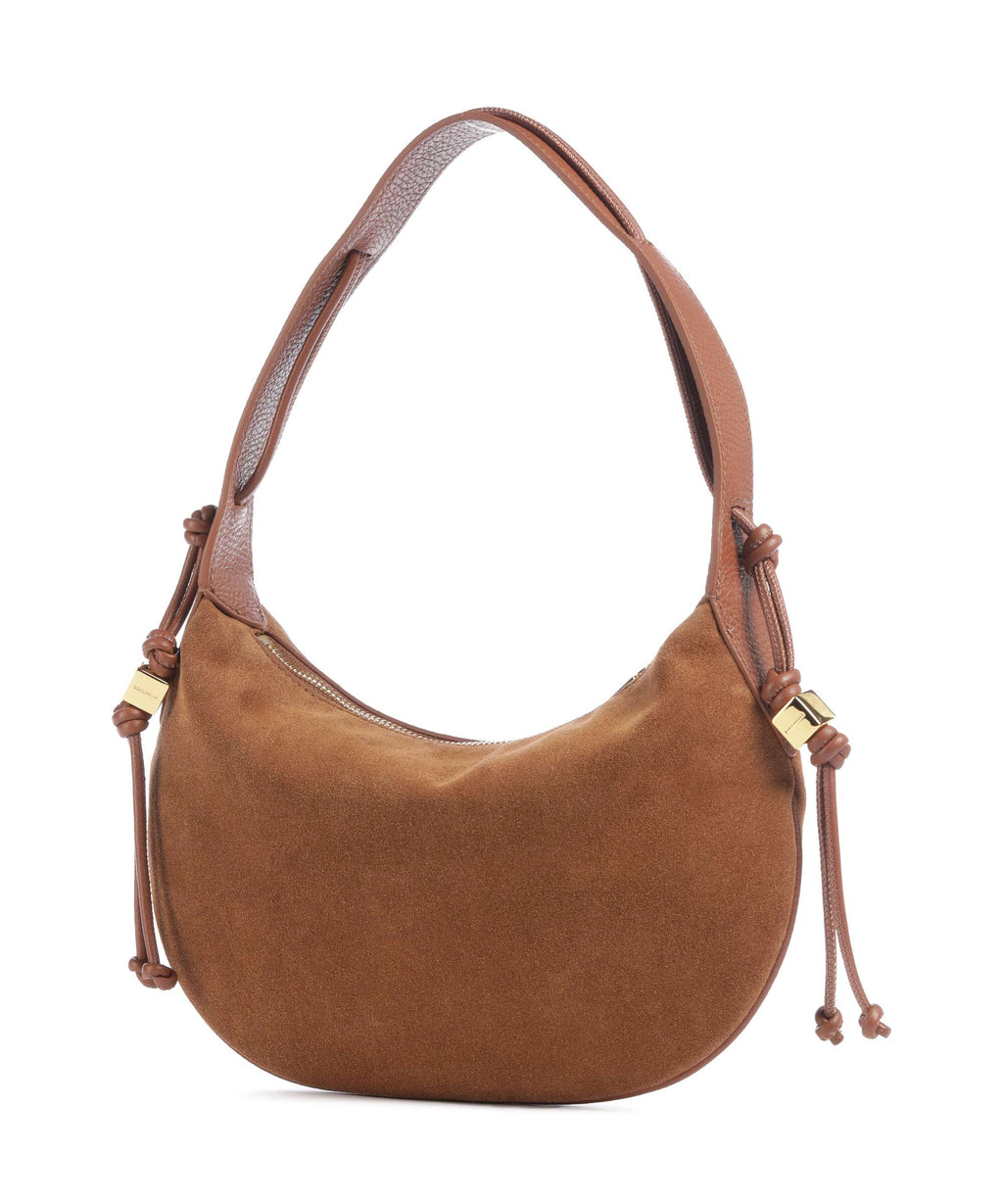 Coccinelle Thess Suede Hobo bag cognac