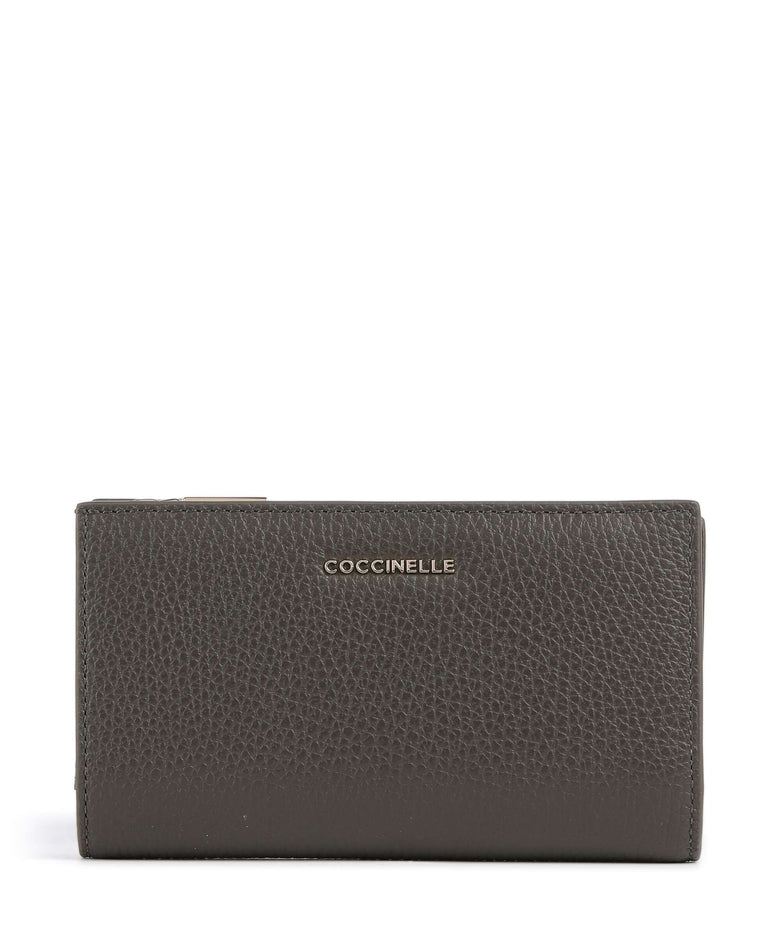 Coccinelle Metallic Soft Wallet fango