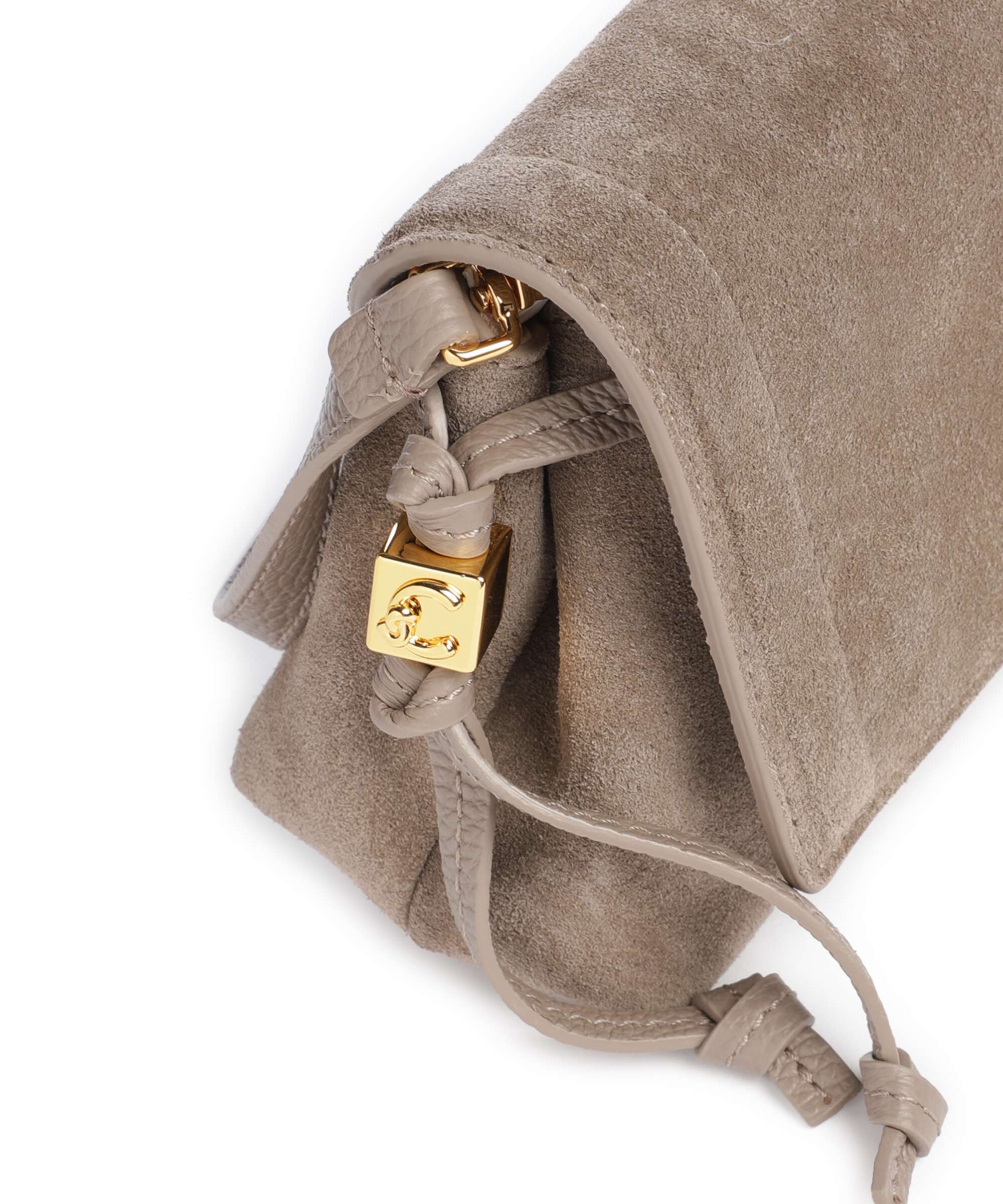 Coccinelle Thess Suede Crossbody bag warm taupe