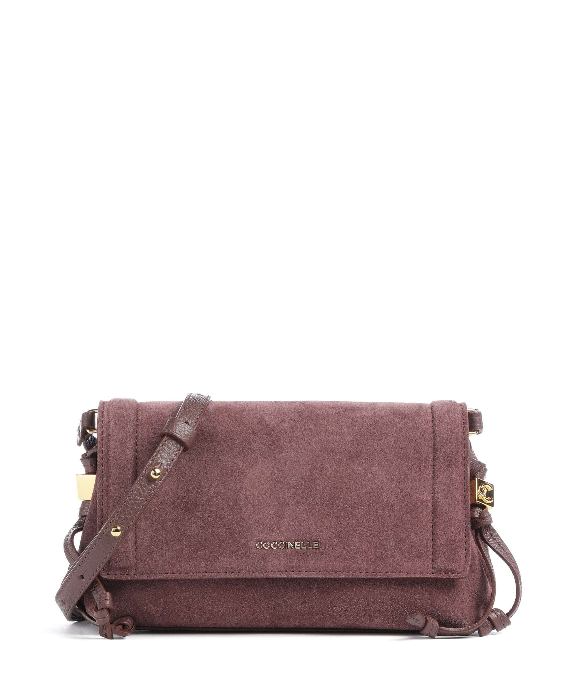 Coccinelle Thess Suede Crossbody bag berry