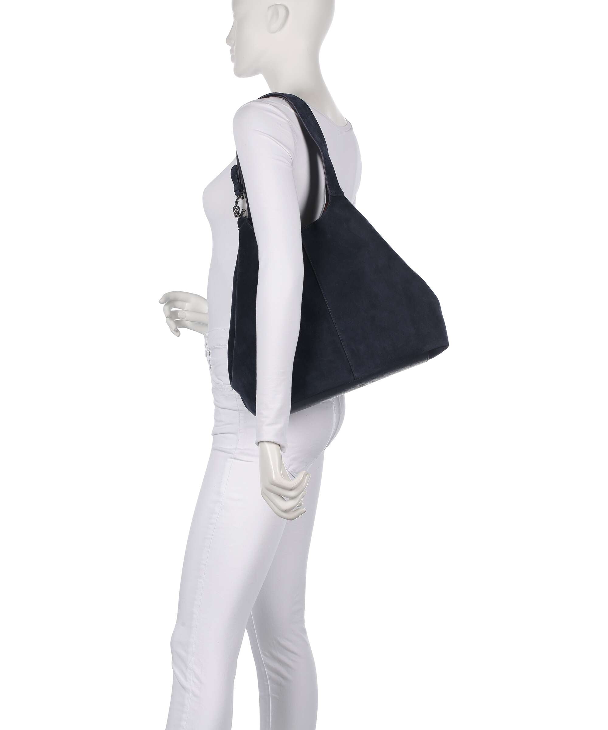 Coccinelle C-Easy Suede Hobo bag midnight blue