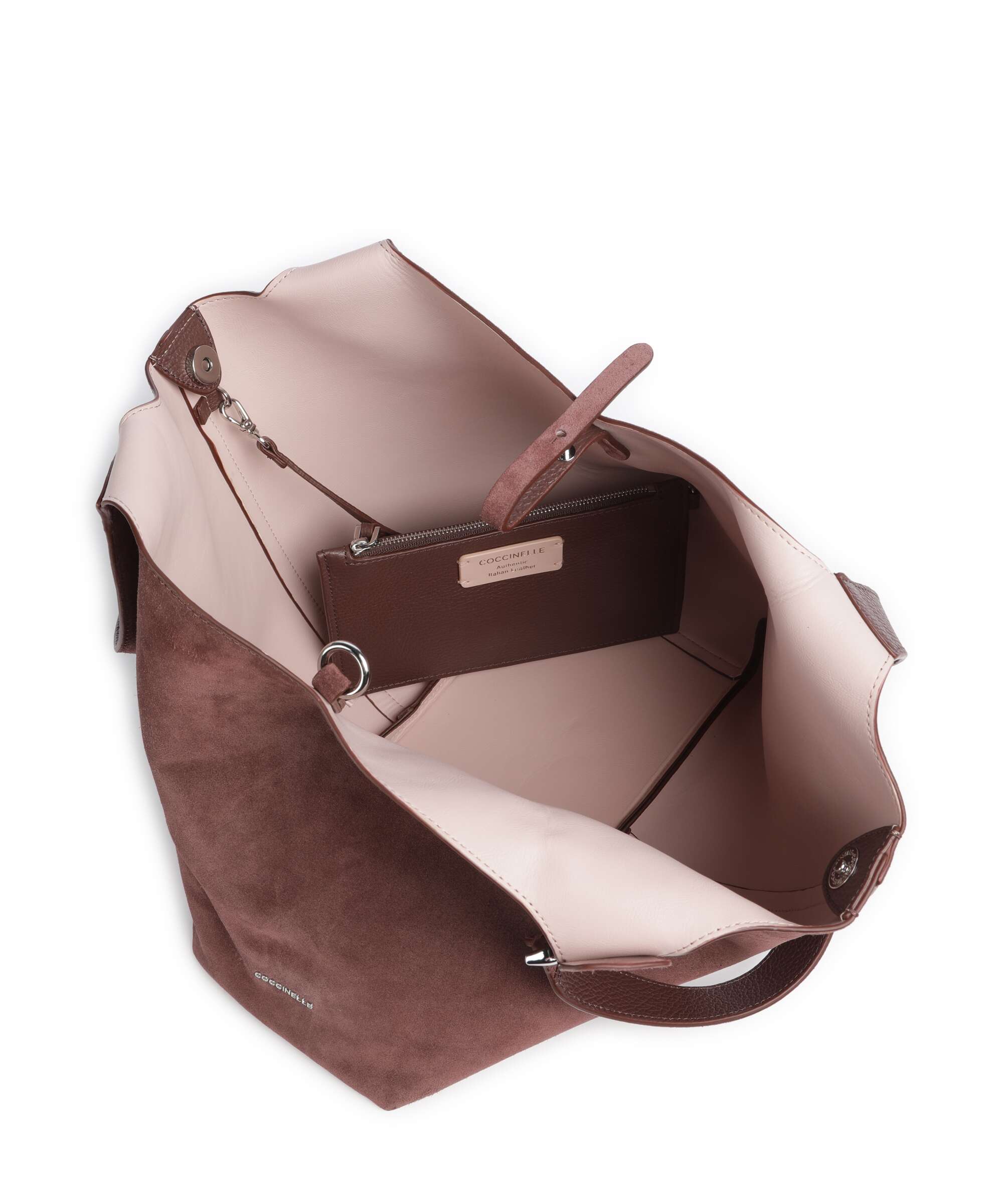 Coccinelle C-Easy Suede Hobo bag berry