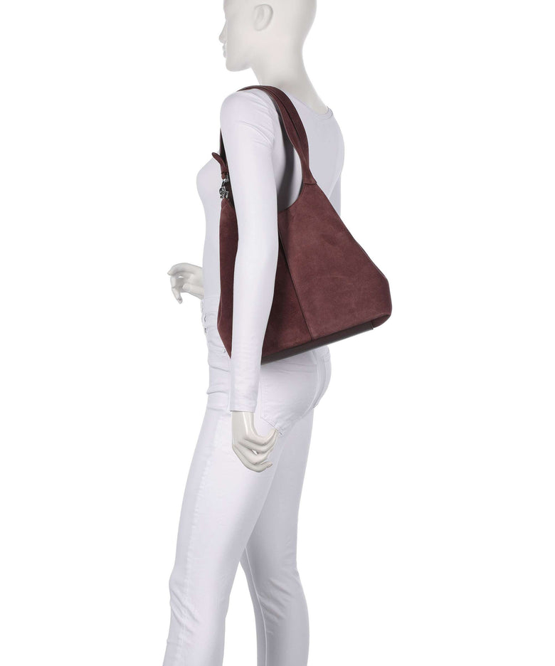 Coccinelle C-Easy Suede Hobo bag berry