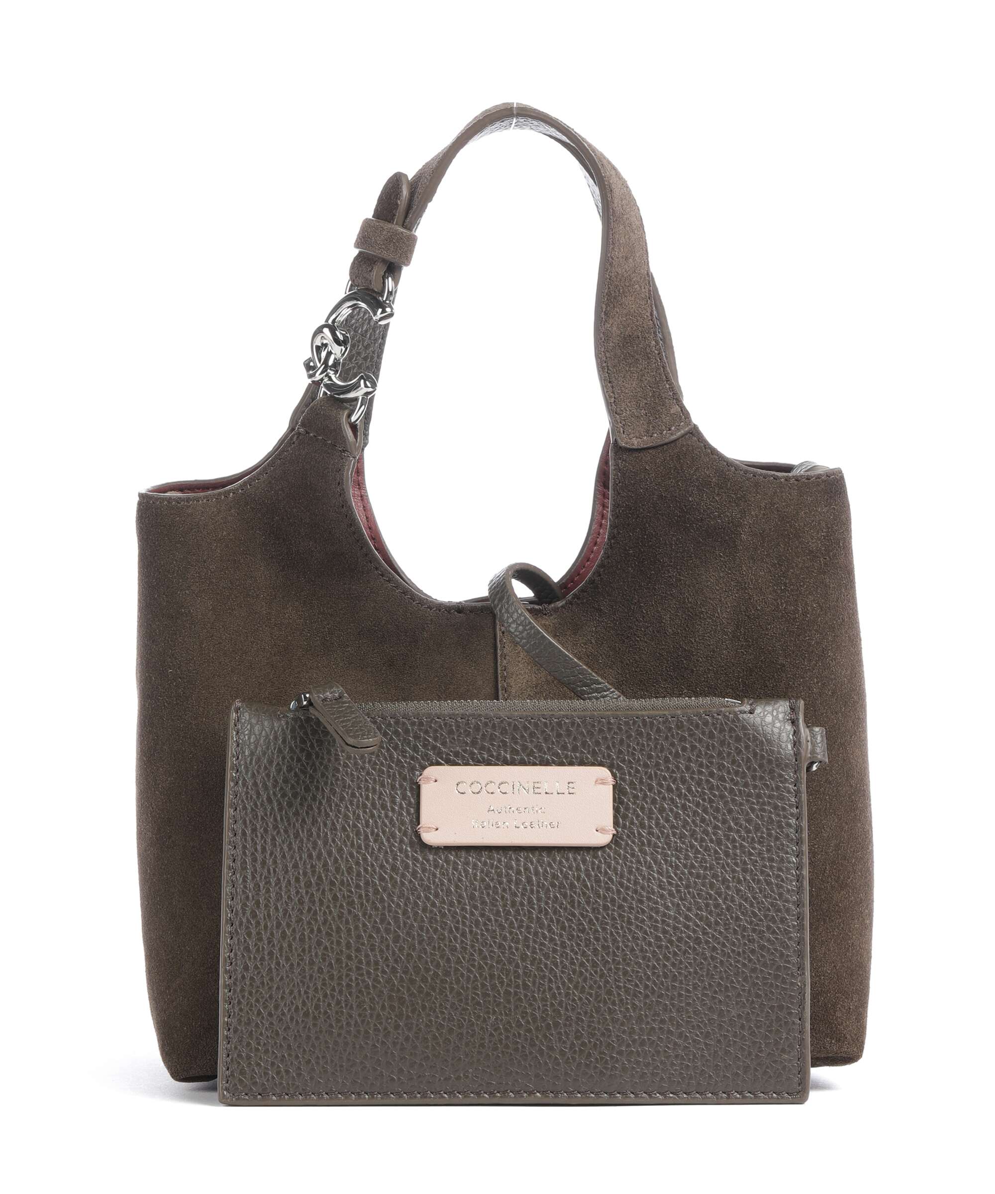 Coccinelle C-Easy Suede Handbag fango