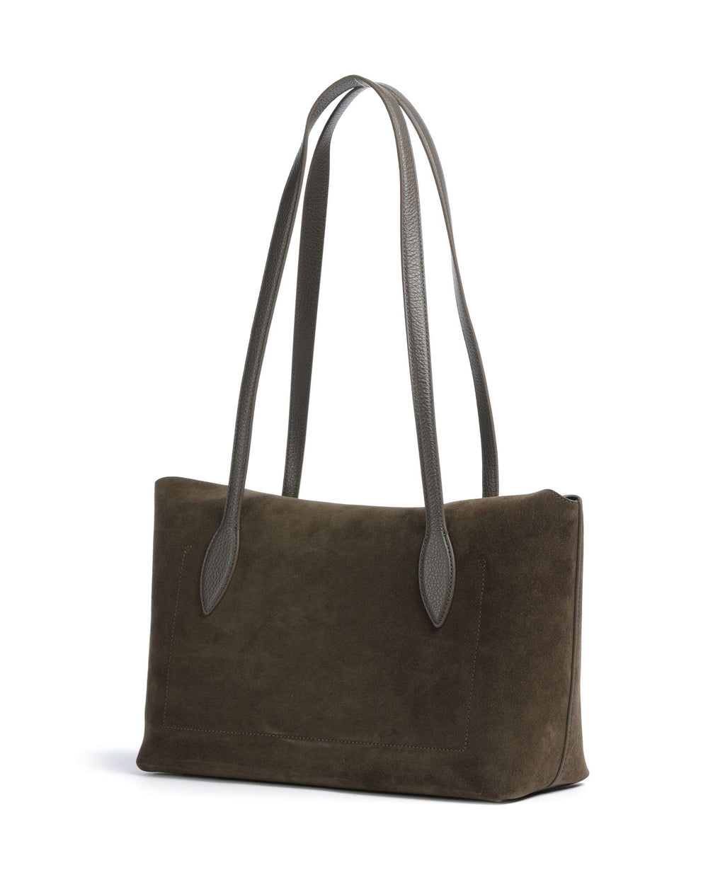 Coccinelle Thess Suede Tote bag fango