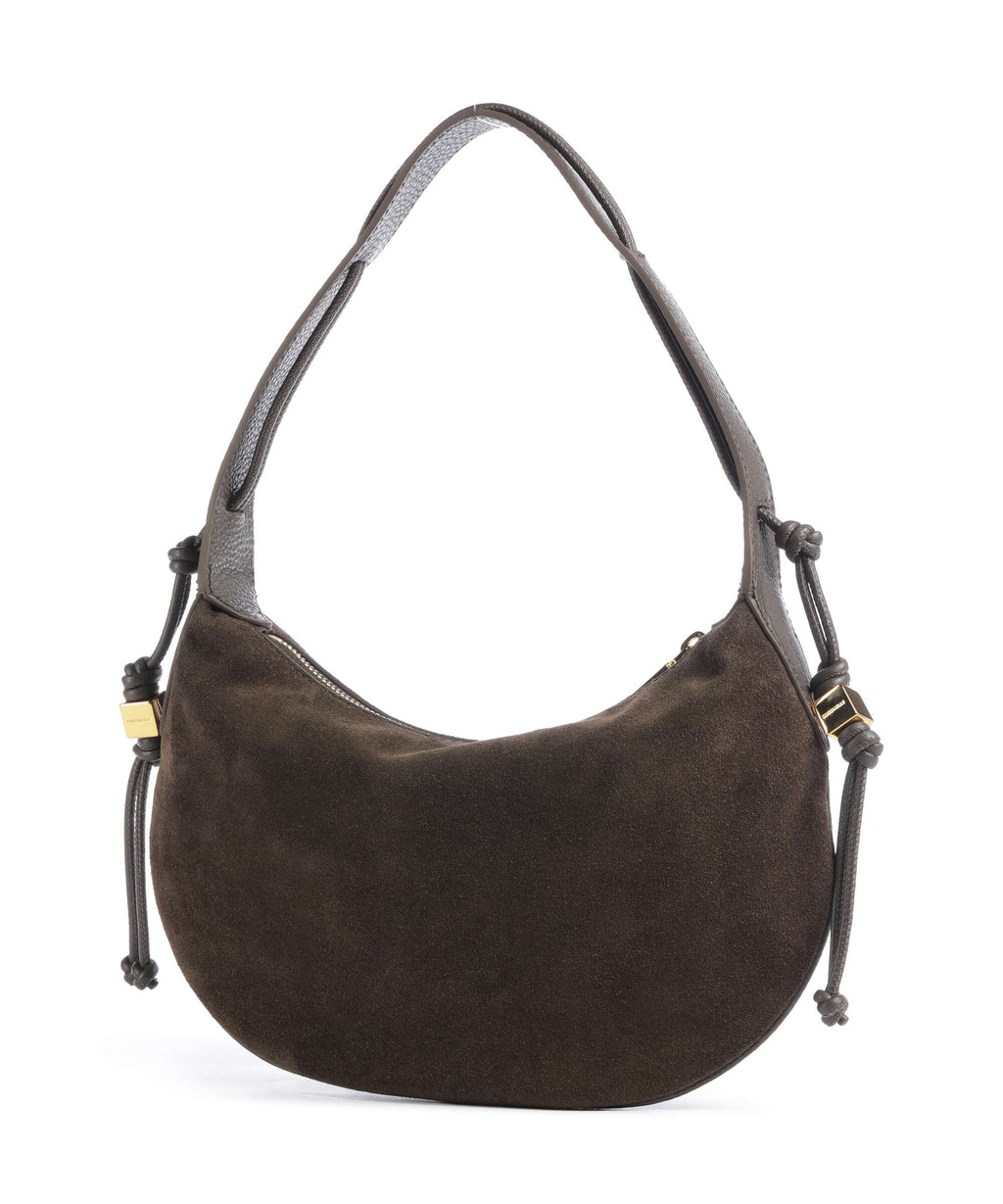 Coccinelle Thess Suede Hobo bag fango