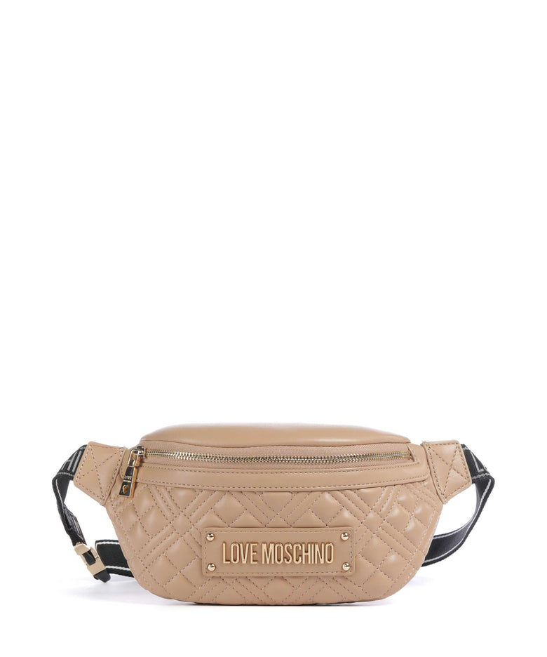 Love Moschino Quilted Belt bag beige