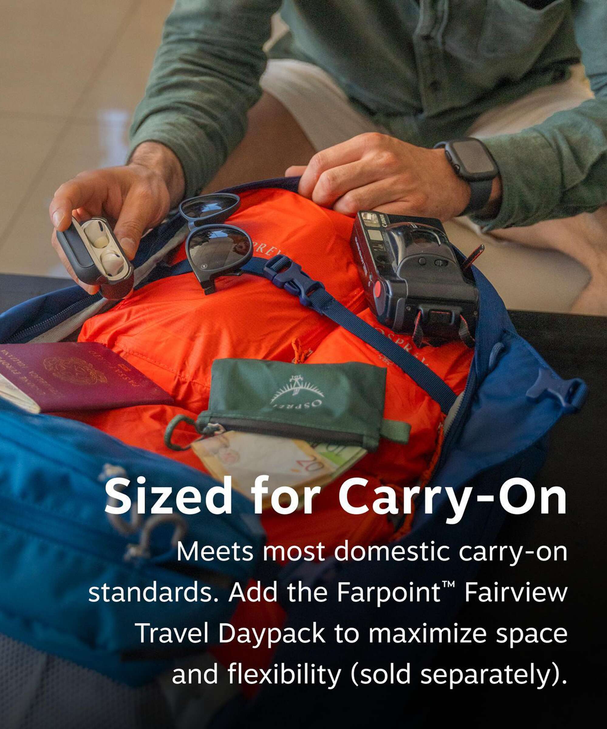 Osprey Farpoint 40 Travel backpack antique blue