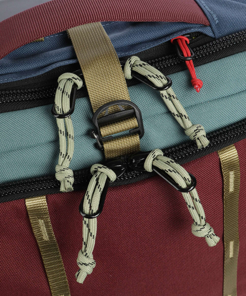 Topo Designs Global Backpack with wheels dark denim/burgundy