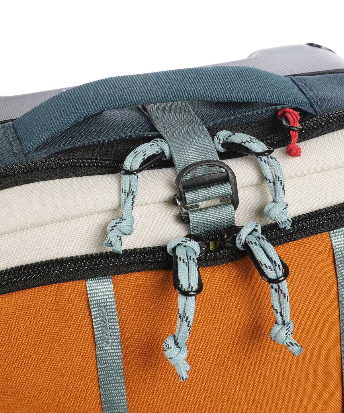 Topo Designs Global Travel bag with wheels pond blue/spice