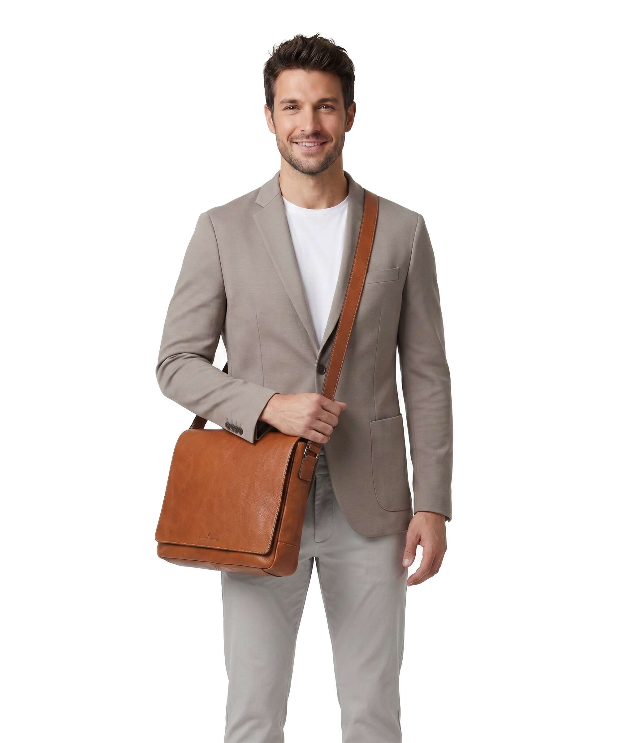 Castelijn & Beerens Heritage Messenger bag light brown