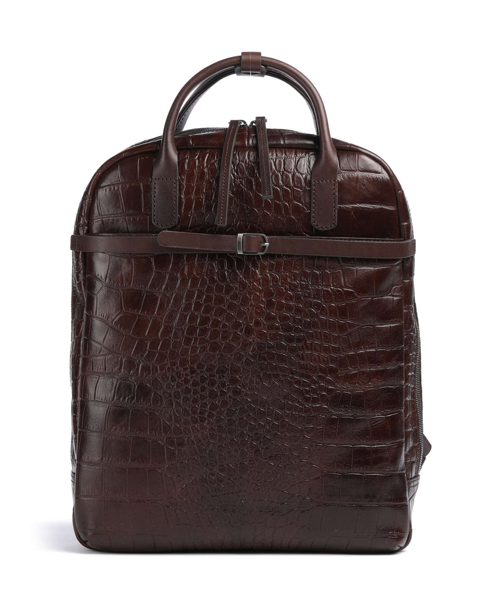 Castelijn & Beerens Croco Emma Backpack mocca