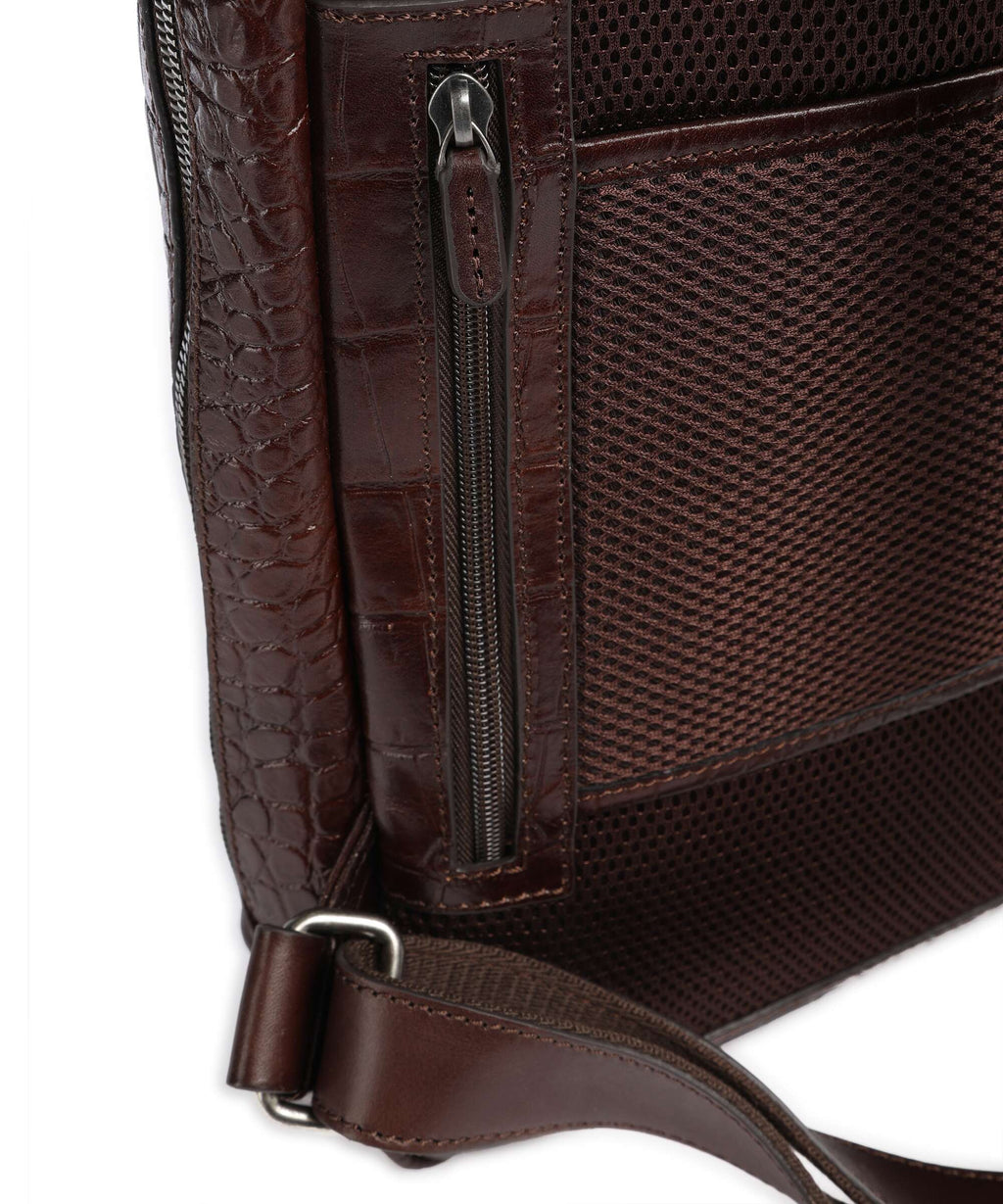 Castelijn & Beerens Croco Emma Backpack mocca