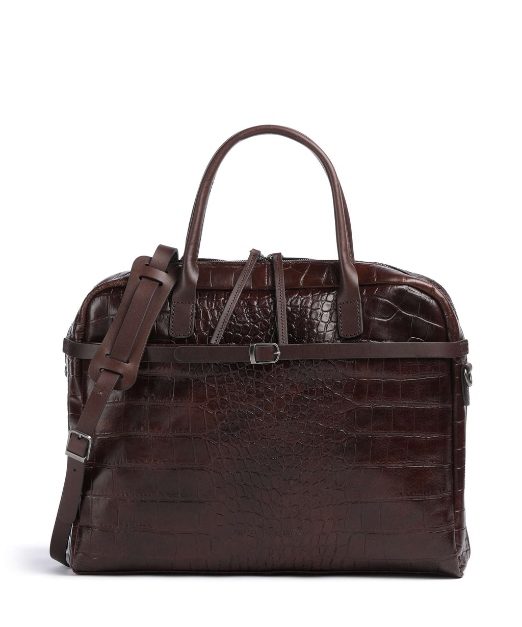 Castelijn & Beerens Croco Lisa Briefcase mocca