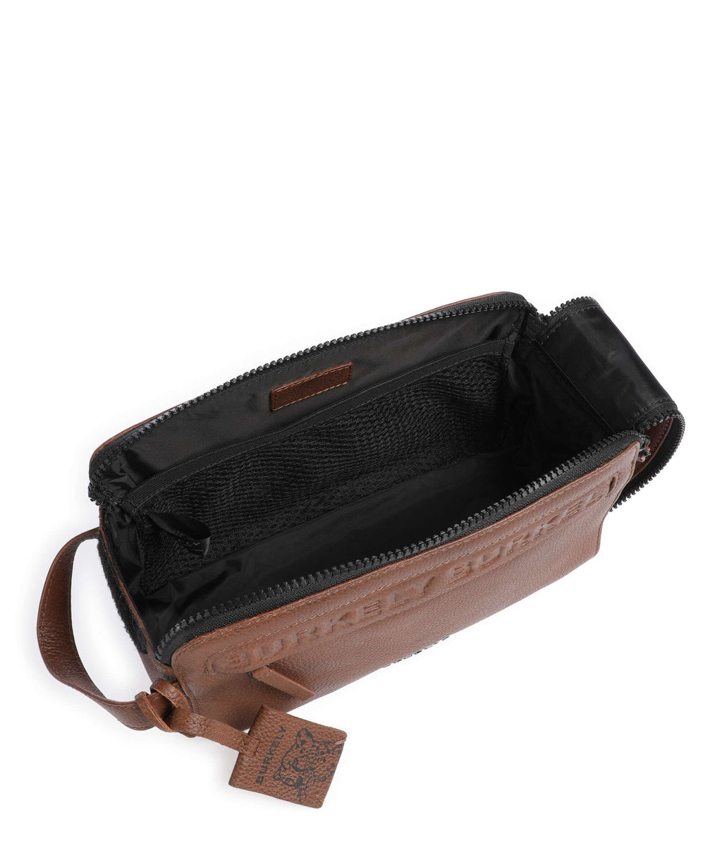 Burkely Minimal Mason Toiletry bag custom cognac