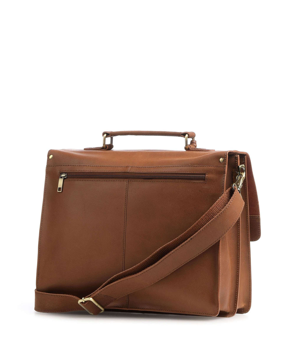 Burkely Vintage Scott Briefcase cognac