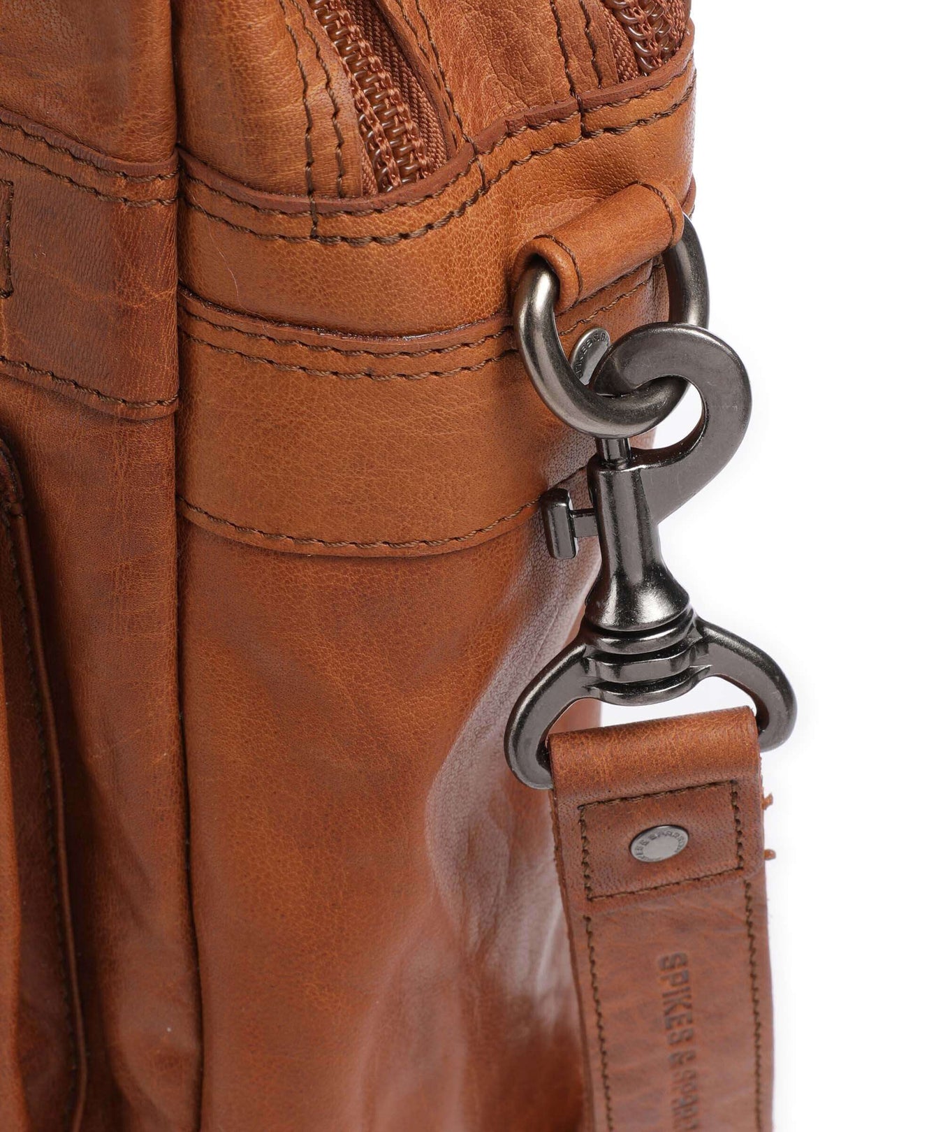 Spikes & Sparrow Bronco Briefcase cognac